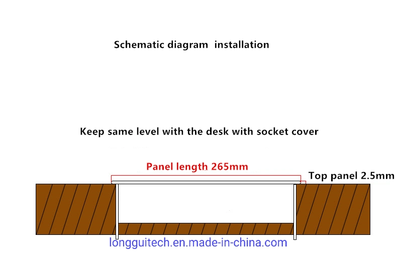 Pneumatic Desk Top Socket Junction Box High Definition Non-Welding Multi-Function Desk Top Socket