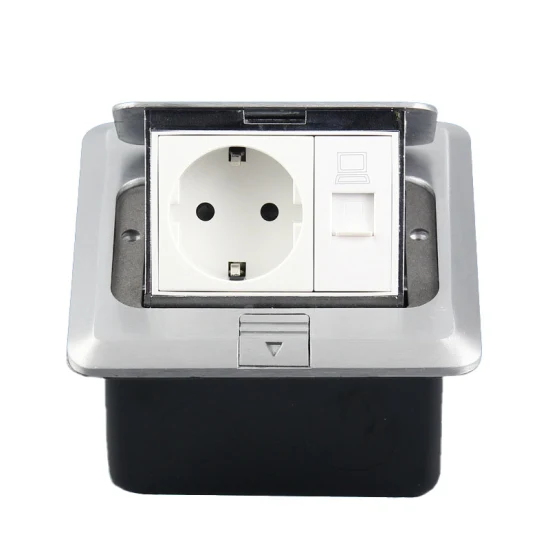 Standard Quick / Slow Pop up Floor Socket USB Phone Internet Sockets 2 Way Electrical Switches Power Outlet Aluminum Alloy