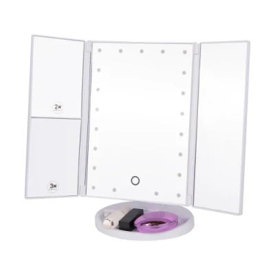 LED Tri Fold Vanity Table Hollywood Makeup Mirror